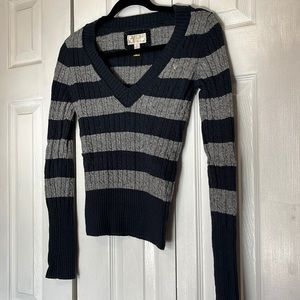 American Eagle striped cable knit sweater